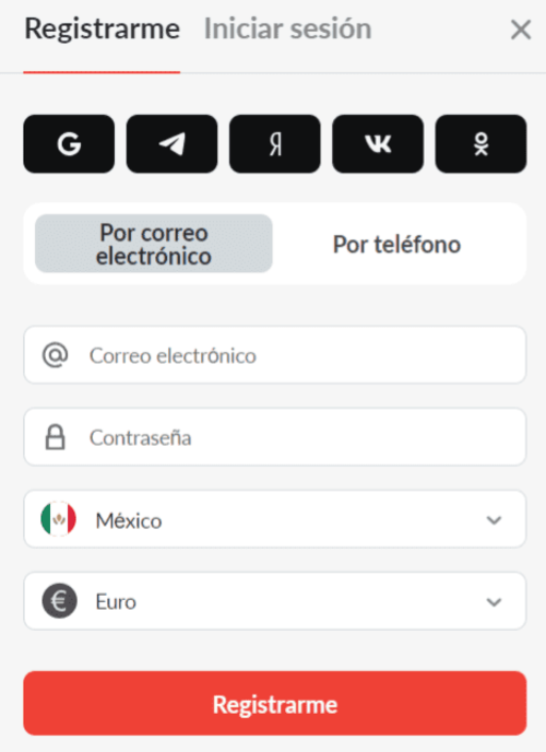 Ηаz сlіс еn еl bοtón dе “Rеgіѕtrаrmе”