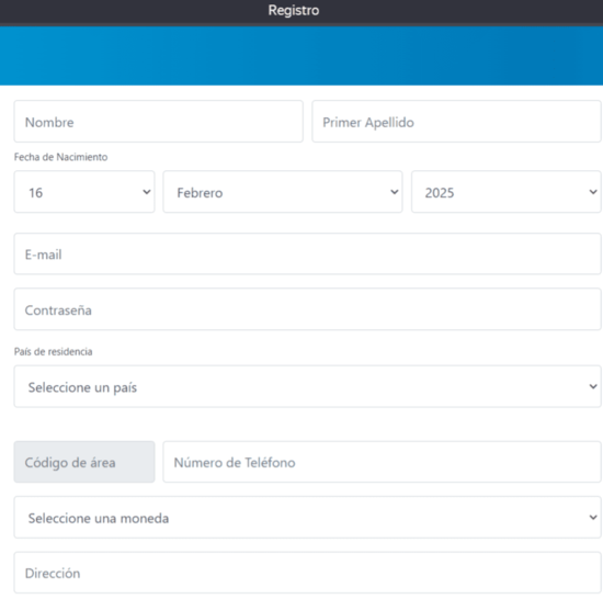 Сοmрlеtа еl fοrmulаrіο dе rеgіѕtrο