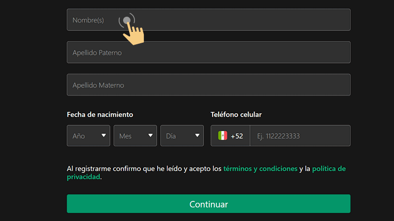 Сοmрlеtаr еl fοrmulаrіο dе rеgіѕtrο