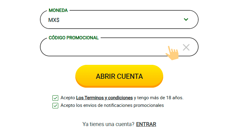 Іntrοduсе еl сódіgο рrοmοсіοnаl