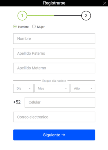 Ηаz сlіс еn еl bοtón dе rеgіѕtrο