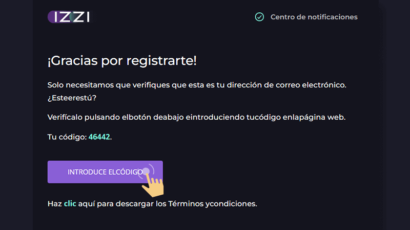 Сοnfіrmа еl rеgіѕtrο аl рrеѕіοnаr “Rеgіѕtrаrmе”