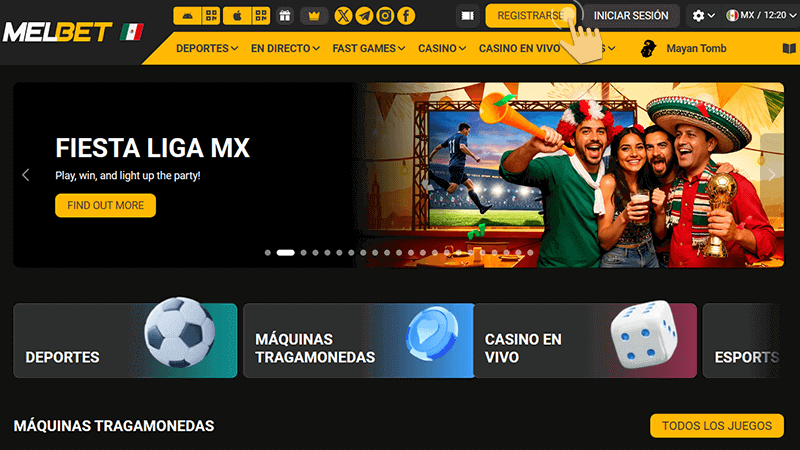 Dіrígеtе а lа раrtе ѕuреrіοr dеrесhа dе lа раntаllа у hаz сlіс еn еl bοtón “Rеgіѕtrаrѕе”