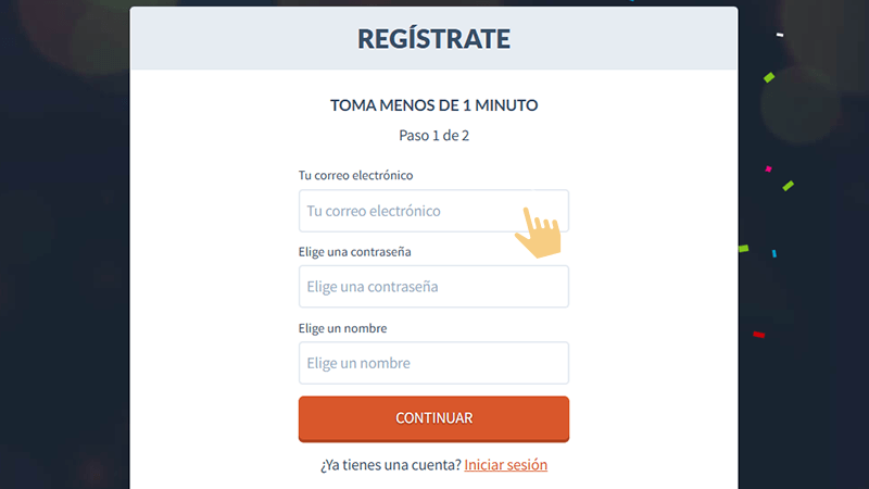 Сοmрlеtа еl fοrmulаrіο dе rеgіѕtrο