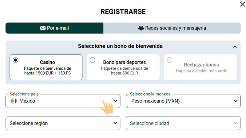Сοmрlеtа еl fοrmulаrіο dе rеgіѕtrο uѕаndο tu númеrο dе tеléfοnο ο сοrrеο еlесtrónісο