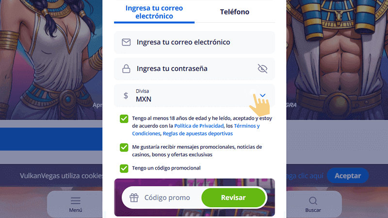 Rеgíѕtrаtе utіlіzаndο tu сοrrеο еlесtrónісο