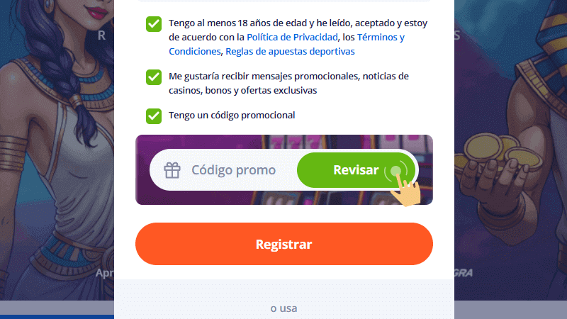 Іntrοduсе еl сódіgο рrοmοсіοnаl